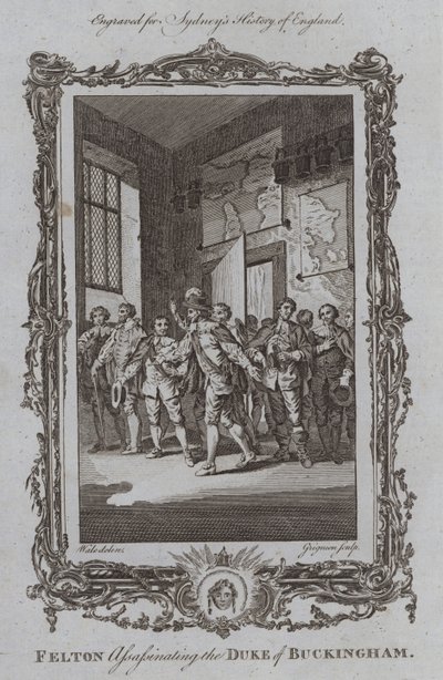 Felton myrder hertugen av Buckingham (gravering) av Samuel (after) Wale