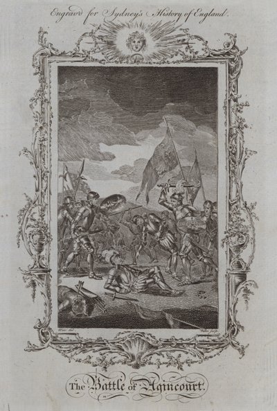 Slaget ved Agincourt (gravering) av Samuel (after) Wale