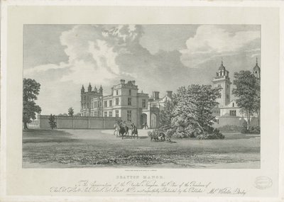 Drayton Bassett - "Drayton Manor": litografi, og [?1800-tallet] av Samuel A. Rayner