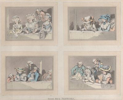 Side Box Sketches, 5. juni 1786. av Samuel Alken