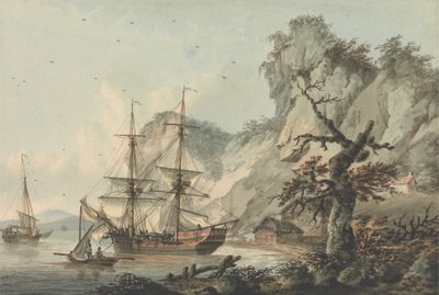 Merchant Ship off Shore av Samuel Atkins