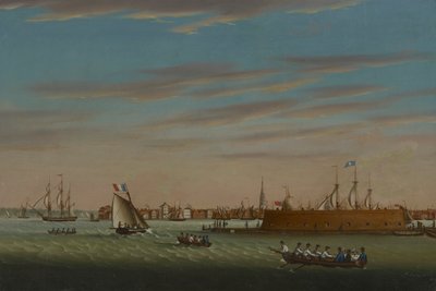 Utsikt over Charleston fra havnen av Samuel Barnard