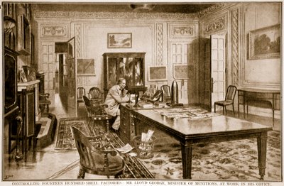 Kontrollerer fjorten hundre skjellfabrikker: Lloyd George, ammunisjonsminister, på jobb, 1914-19 av Samuel Begg