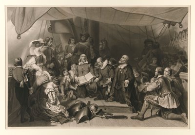 Ombordstigningen av pilegrimene av Samuel Bellin
