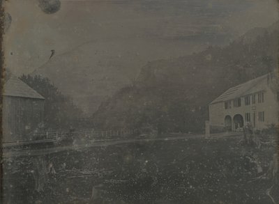 Uten tittel hus og låve, 1841. av Samuel Bemis