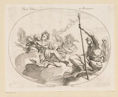 Paris, Venus og Merkur Paris Venus og Merkur (tittel på objekt) Diverse ontwerpen (serietittel) Ulike historiske, poetiske og ikonologiske verk (serietittel) av Samuel Bottschild