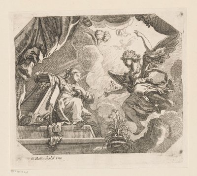 Kunngjøring til Mary Ulike design (serietittel) Opera Varia Historica, Poetica & Iconologica (serietittel) av Samuel Bottschild