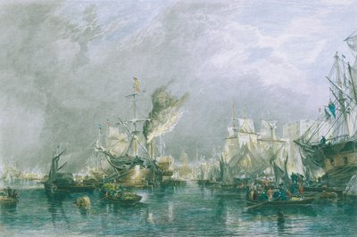 Frakt i Pool of London av Samuel Bough