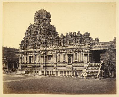 En utsikt over Subrahmanya-tempelet nær Pagoda, Tanjore av Samuel Bourne