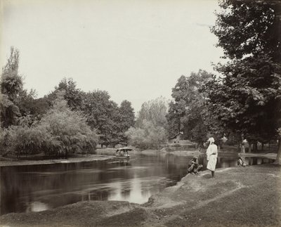 Støvkanalen nedenfor Chunar Bagh, Kashmir, S.O. 1865 (albumin sølvtrykk) av Samuel Bourne