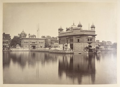 Det gylne tempel, Umritsar.  Fotograf: Bourne, Samuel Det gylne tempel, Umritsar.  Fotograf: Bourne, Samuel  Album med fotografier av India, hovedsakelig av Samuel Bourne  1864 av Samuel Bourne