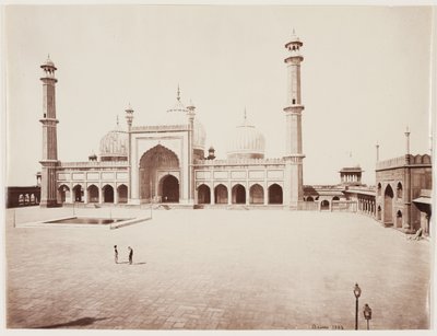 Utsikt over en moske, ca. 1860 (albumintrykk fra glassnegativ) av Samuel Bourne