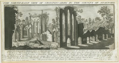Croxden Abbey: gravering av Samuel Buck