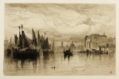 En overskyet dag i Venezia av Samuel Colman