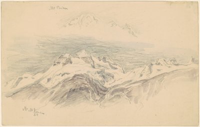 Mt. Baker og Mt. McKensie [recto] av Samuel Colman