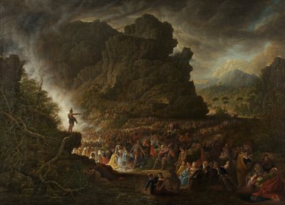 Den hellige Johannes forkynner i villmarken av Samuel Colman