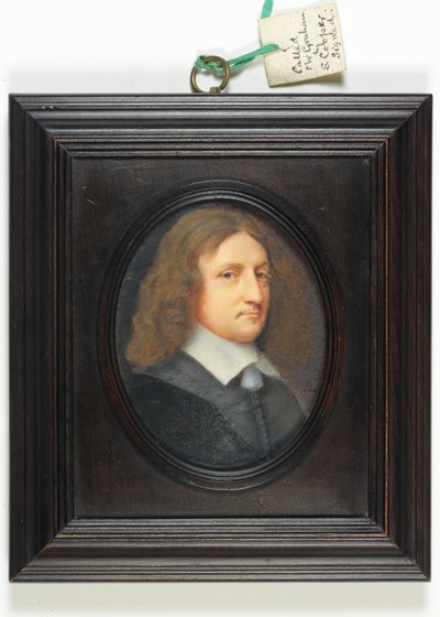 En gentleman i en mørkegrå frakk, referert til som 'Mr Graham's Limning' (akvarell på vellum) av Samuel Cooper
