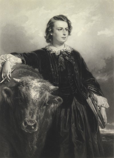 Rosa Bonheur på Thirty-Four (mezzotint) av Samuel Cousins