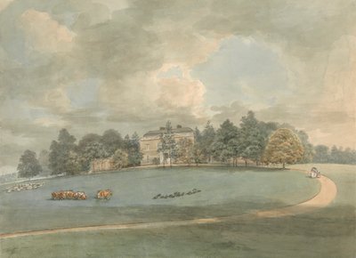 Et landsted med figurer på stasjonen av Samuel Davis