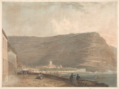 Kystengelsk bosetning omgitt av fjell av Samuel Davis