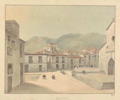 Funchal, Madeira: Et torg med en kirke av Samuel Davis