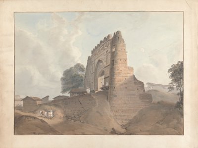 Porten til det gamle fortet ved gamle Benares av Samuel Davis