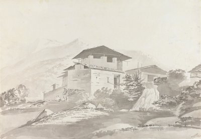 Nær Tassisudon [Tashicho Dzong] av Samuel Davis