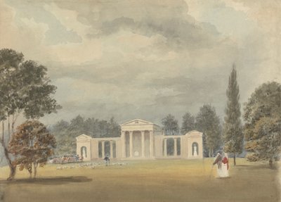 Parish Church, sett forfra og delvis til høyre, Ayot St. Lawrence, Hertfordshire av Samuel Davis