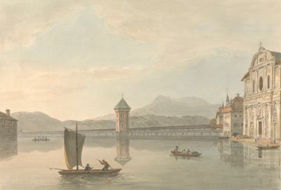 Utsikt ved Luzern: Jesuittene College av Samuel Davis