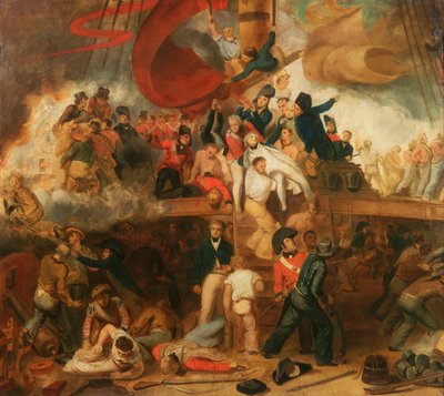 Nelsons død i slaget ved Trafalgar, 21. oktober 1805 av Samuel Drummond