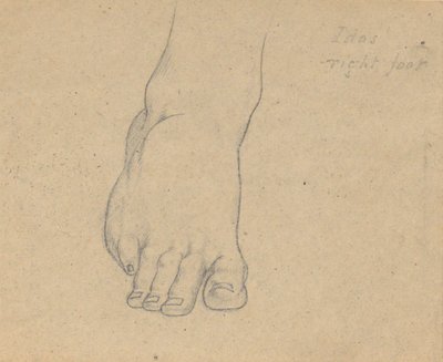 Studie for Judgment of Jupiter (Idas, høyre fot) av Samuel Finley Breese Morse
