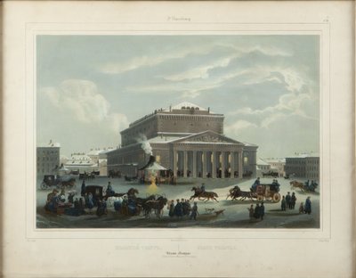Saint Petersburg Imperial Bolshoi Kamenny Theatre, slutten av 1840-årene. av Samuel Friedrich Diez