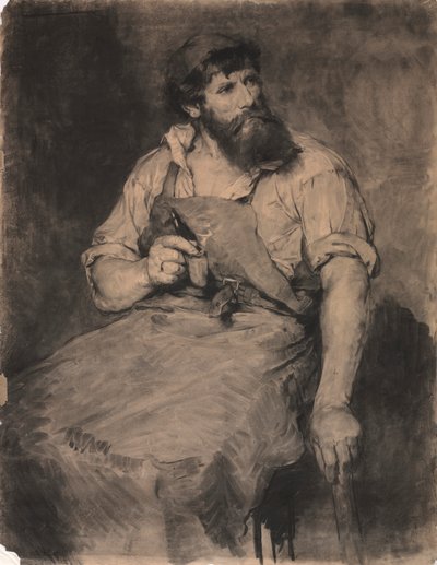 Smithy, studie for The Judgment, ca. 1883. av Samuel H. Crone