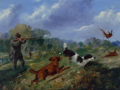 Fasanskyting (olje) av Samuel Henry Alken
