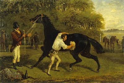 Rubbing Down (olje på lerret) av Samuel Henry Alken