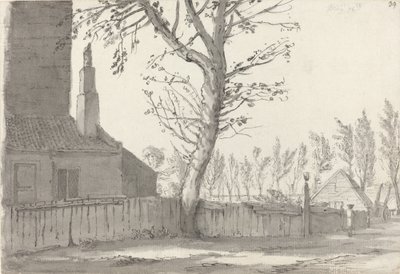 High Street ved Manor House, Marylebone av Samuel Hieronymus Grimm