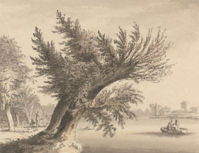 På Themsen ved Barnes av Samuel Hieronymus Grimm
