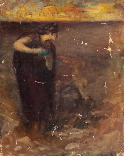 Kvinnelig figurstudie (olje på lerret) av Samuel Hirszenberg