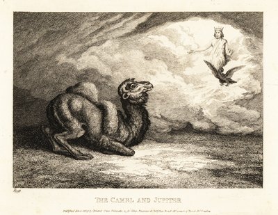 En kamel som ber Jupiter om horn. 1811 (etsing) av Samuel Howitt