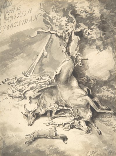 Design for frontispice til The British Sportsman, ca. 1812. av Samuel Howitt