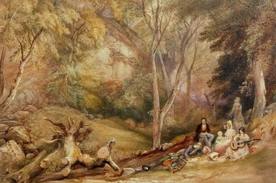 En skissefest i Leigh Woods, ca. 1830 av Samuel Jackson
