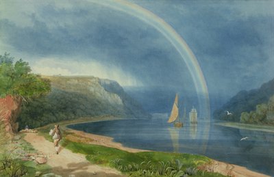 Rainbow on the River Avon, ca. 1825 (akvarell på papir) av Samuel Jackson
