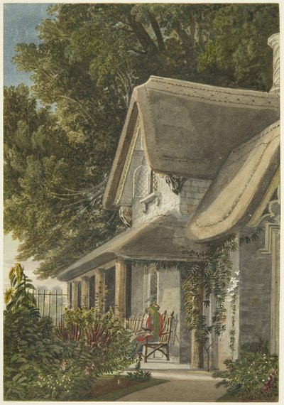 The Lodge, Broomwell House, Brislington, ca. 1824 (blyant og akvarell på papir) av Samuel Jackson