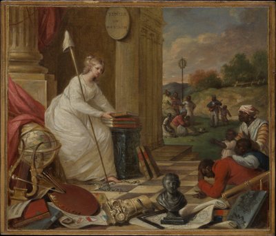 Study For Liberty Displaying the Arts and Sciences, eller The Genius of America Encouraging the Emancipation of the Blacks, ca. 1791-92 (olje på lerret) av Samuel Jennings
