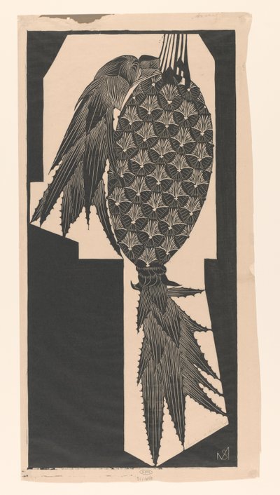Ananas (original tittel på objekt) av Samuel Jessurun de Mesquita (signed by artist)