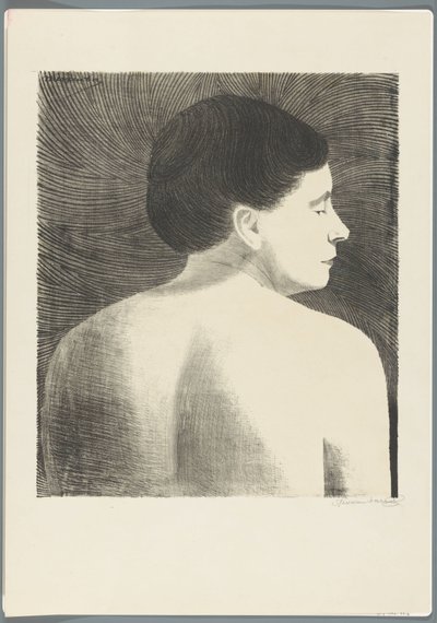 Naken kvinne sett fra baksiden av Samuel Jessurun de Mesquita (signed by artist)