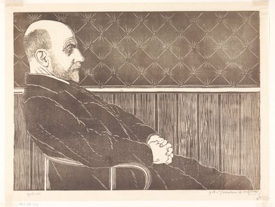 Portrett av Maurits van der Valk av Samuel Jessurun de Mesquita (signed by artist)