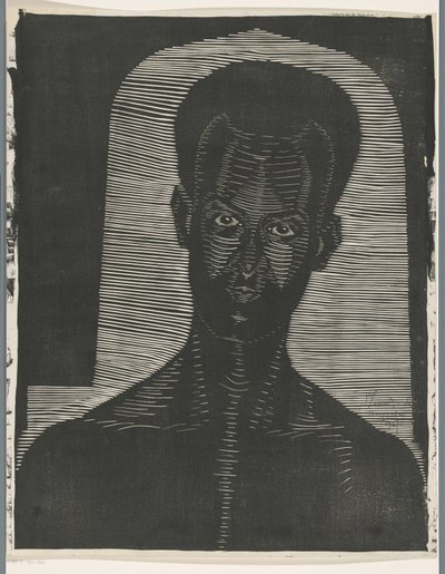 Portrett av en ukjent mann Curaçau (tittel på objekt) av Samuel Jessurun de Mesquita (signed by artist)