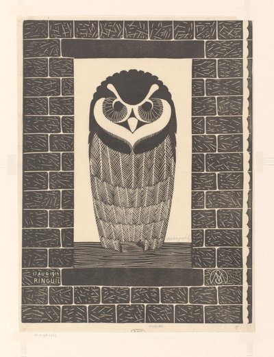 Ringuil (original tittel på objekt) av Samuel Jessurun de Mesquita (signed by artist)