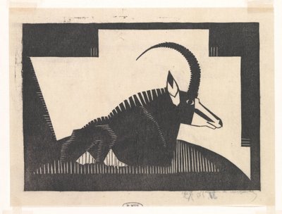 Sabelantilope av Samuel Jessurun de Mesquita (signed by artist)